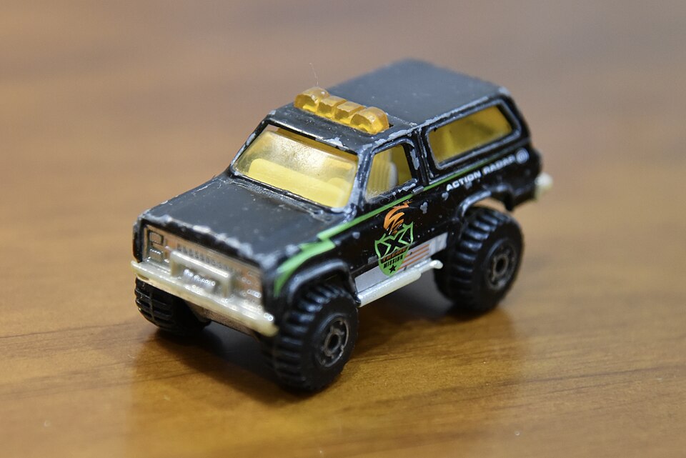 Toy "4X4 Chevy Blazer" by Matchbox, a model car by Matchbox