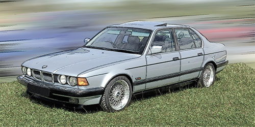 BMW 730I (E32) – 1986 – LIGHT BLUE METALLIC 1:18 model