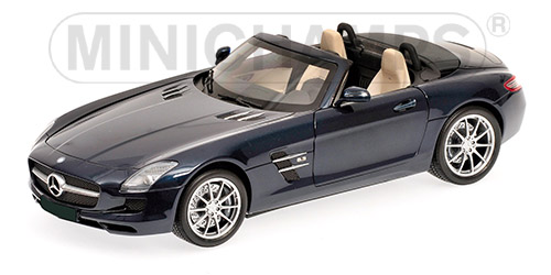 MERCEDES-BENZ SLS-CLASS – AMG ROADSTER – 2011 – BLUE METALLIC 1:18 model