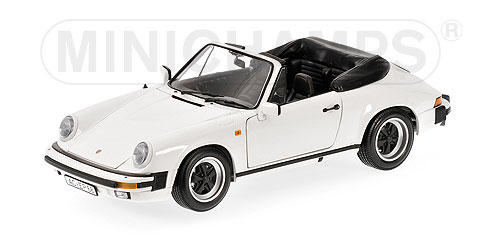 PORSCHE 911 CARRERA CABRIOLET – 1983 – WHITE 1:18 model