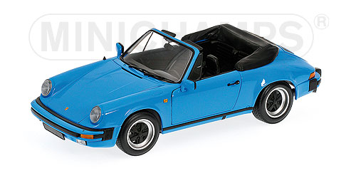 PORSCHE 911 CARRERA CABRIOLET – 1983 – BLUE 1:18 model