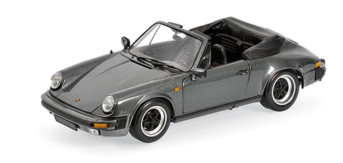 PORSCHE 911 CARRERA 3.2 CABRIOLET – 1983 – GREY METALLIC 1:18 model