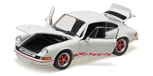 PORSCHE 911 CARRERA RS – 1972 – WHITE W RED DECOR 1:18 model