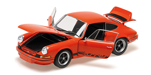 PORSCHE 911 CARRERA RS – 1972 – ORANGE W BLACK DECOR 1:18 model