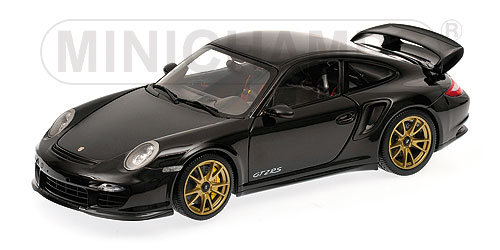 PORSCHE 911 (997 II) GT2 RS – 2011 – BLACK W/ GOLD WHEELS 1:18 model