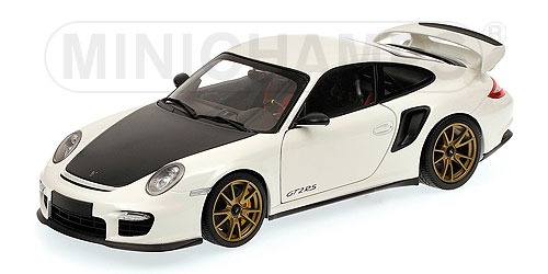 PORSCHE 911 (997 II) GT2 RS – 2011 – WHITE W/ GOLD WHEELS L.E. 504 pcs. 1:18 model