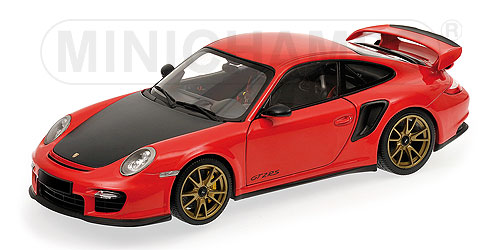 PORSCHE 911 (997 II) GT2 RS – 2011 – RED W/ GOLD WHEELS 1:18 model