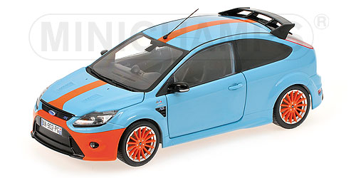 FORD FOCUS RS – 2010 – LE MANS CLASSIC EDITION – BLUE – 1968 FORD GT40 TRIBUTE L.E. 900 pcs. 1:18 model