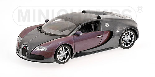 BUGATTI VEYRON GRAND SPORT – 2010 – GREY METALLIC/PURPLE METALLIC 1:18 model
