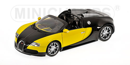 BUGATTI VEYRON GRAND SPORT – 2010 – BLACK/LEMON 1:18 model