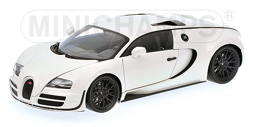 BUGATTI VEYRON SUPER SPORT – 2010 – WHITE – WITH BLACK RIMS 1:18 model