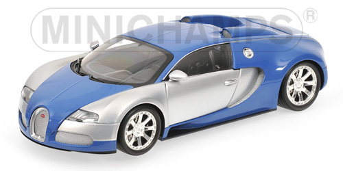 BUGATTI VEYRON EDITION CENTENAIRE – 2009 – CHROME/BLUE 1:18 model