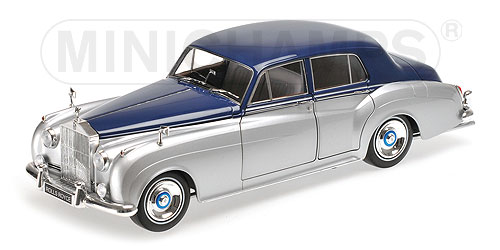 ROLLS ROYCE SILVER CLOUD II – 1960 – SILVER/BLUE 1:18 model