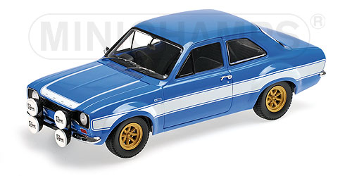 FORD ESCORT I RS1600 FAV – 1970 – BLUE W/WHITE STRIPES L.E. 504 pcs. 1:18 model