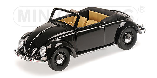 VOLKSWAGEN 1200 CABRIOLET HEBMUELLER – 1949 – BLACK 1:18 model