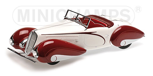 DELAHAYE TYPE 135-M CABRIOLET – 1937 – WHITE/RED L.E. 150 pcs. 1:18 model