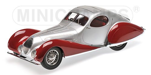TALBOT LAGO T150-C-SS COUPÉ – 1937 – SILVER/RED L.E. 300 pcs. 1:18 model