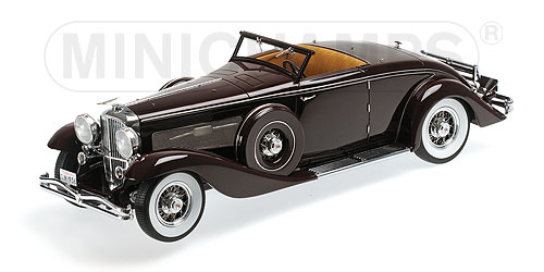 DUESENBERG SJN (SUPERCHARGED) CONVERTIBLE COUPÉ – 1936 – DARK RED L.E. 180 pcs. 1:18 model