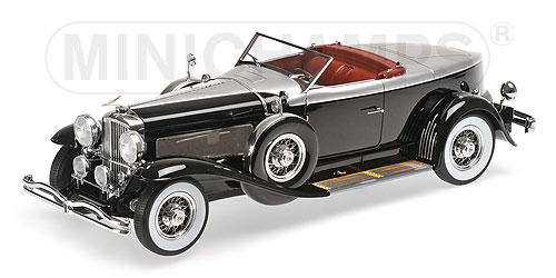 DUESENBERG MODEL J TORPEDO CONVERTIBLE COUPÉ – 1929 – BLACK L.E. 180 pcs. 1:18 model