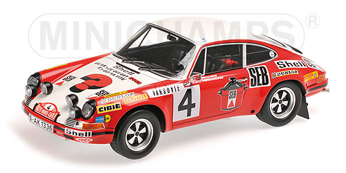 PORSCHE 911 S – LARROUSSE/PERRAMOND – 2ND PLACE RALLYE MONTE CARLO 1972 1:18 model