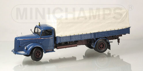 MERCEDES-BENZ L 6600 – PRITSCHE – 1950 – BLUE/RED 1:18 model