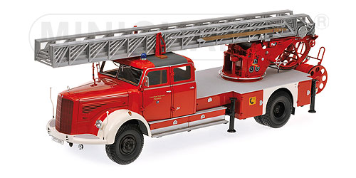 MERCEDES-BENZ L 6600 AERIAL LADDER – DL30 – RED/WHITE 1:18 model