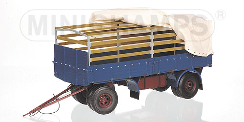 2-ACHS PRITSCHENANHÄNGER – BLUE/RED 1:18 model