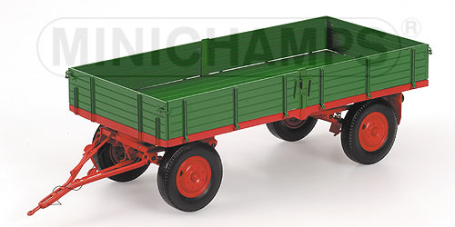 2-ACHS PRITSCHENANHÄNGER FÜR TRAKTOREN – GREEN 1:18 model
