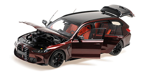 BMW M3 TOURING – 2024 – AVENTURINE RED W BLACK WHEELS AND TARTUFO INTERIOR 1:18 model