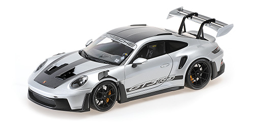 PORSCHE 911 (992) GT3 RS – 2022 – SILVER W/WEISSACH PACKAGE W BLACK DECOR WHEELS – SINGLE NUMBERED - L.E. 333 pcs. 1:18 model