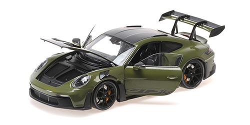 PORSCHE 911 (992) GT3RS – 2024 – NATO OLIVE W BLACK WHEELS 1:18 model