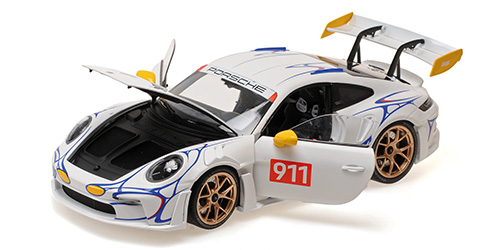 PORSCHE 911 (992) GT3RS – 2023 – WHITE/YELLOW DECOR 1:18 model