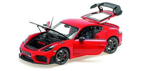 PORSCHE CAYMAN GT4 RS – 2024 -RED W/ WEISSACH PACKAGE 1:18 model