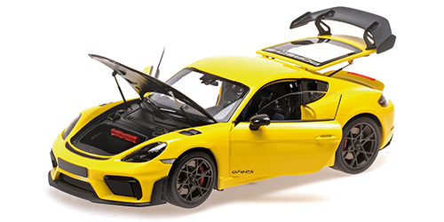 PORSCHE CAYMAN GT4 RS – 2024 -YELLOW W/ WEISSACH PACKAGE 1:18 model