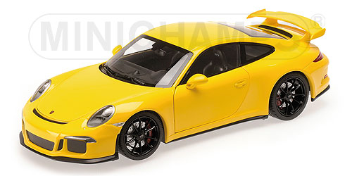 PORSCHE 911 GT3 (991) – 2013 – YELLOW W./BLACK WHEELS L.E. 300 pcs. 1:18 model