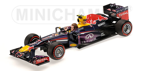 INFINITI RED BULL RACING RENAULT RB9 – MARK WEBBER – LAST F1 RACE – BRAZIL GP 2013 – W/ FIGURINE L.E. 1002 pcs. 1:18 model