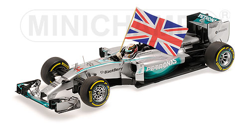 MERCEDES AMG PETRONAS F1 TEAM W05 – LEWIS HAMILTON – WINNER ABU DHABI GP 2014 W.FLAG - L.E. 2014 pcs. 1:18 model