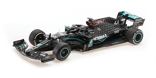 MERCEDES-AMG PETRONAS F1 TEAM W11 EQ PERF. – L. HAMILTON – WINNER BRITISH GP 2020 FLAT TYRE - L.E. 704 pcs. 1:18 model