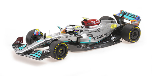 MERCEDES-AMG PETRONAS FORMULA ONE TEAM F1 W13 E PERFORMANCE – LEWIS HAMILTON – MIAMI GP 2022 - L.E. 702 pcs. 1:18 model