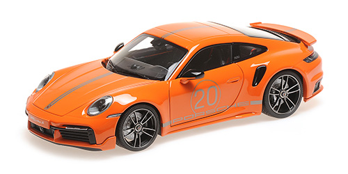 PORSCHE 911 (992) TURBO S COUPE SPORT DESIGN – 2021 – ORANGE 1:18 model