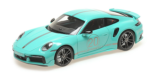 PORSCHE 911 (992) TURBO S COUPE SPORT DESIGN – 2021 – GREEN 1:18 model