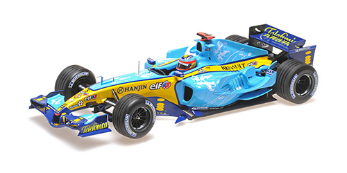 RENAULT F1 TEAM R25 – FERNANDO ALONSO – 2ND PLACE BRITISH GP 2005 1:18 model