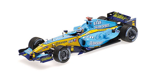 RENAULT F1 TEAM R25 – FERNANDO ALONSO – 3RD PLACE BRAZIL GP 2005 – WORLD CHAMPION 1:18 model