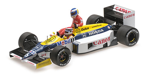 WILLIAMS HONDA FW11 – KEKE ROSBERG RIDING ON NELSON PIQUET – GERMAN GP 1986 1:18 model