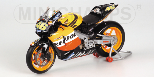 HONDA RC211V – VALENTINO ROSSI – WORLD CHAMPION – TEAM REPSOL HONDA – MOTOGP 2003 1:12 model