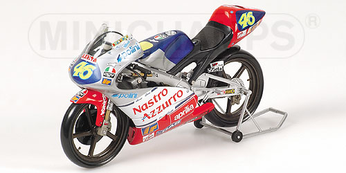 APRILIA 125 CCM – VALENTINO ROSSI – TEAM NASTRO AZZURRO APRILIA – WORLD CHAMPION GP 125 1997 1:12 model
