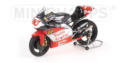 APRILIA 250 CCM – VALENTINO ROSSI – TEAM NASTRO AZZURO – 1ST GP WIN – GP 250 1998 1:12 model