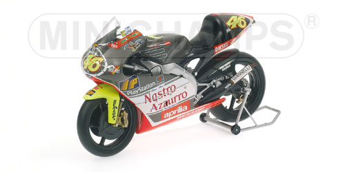 APRILIA 250 CCM – VALENTINO ROSSI – TEAM APRILIA GRAND PRIX RACING – WORLD CHAMPION GP 250 1999 1:12 model