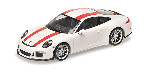 PORSCHE 911 R – 2016 – WHITE W/ RED STRIPES 1:12 model