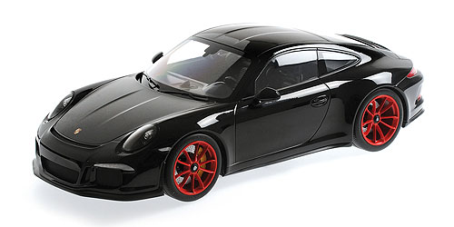 PORSCHE 911 R – 2016 – BLACK W/ RED WHEELS 1:12 model